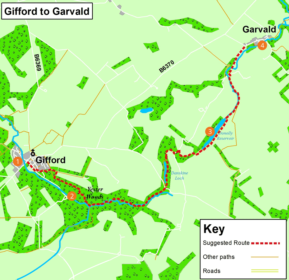 gifford to garvald map